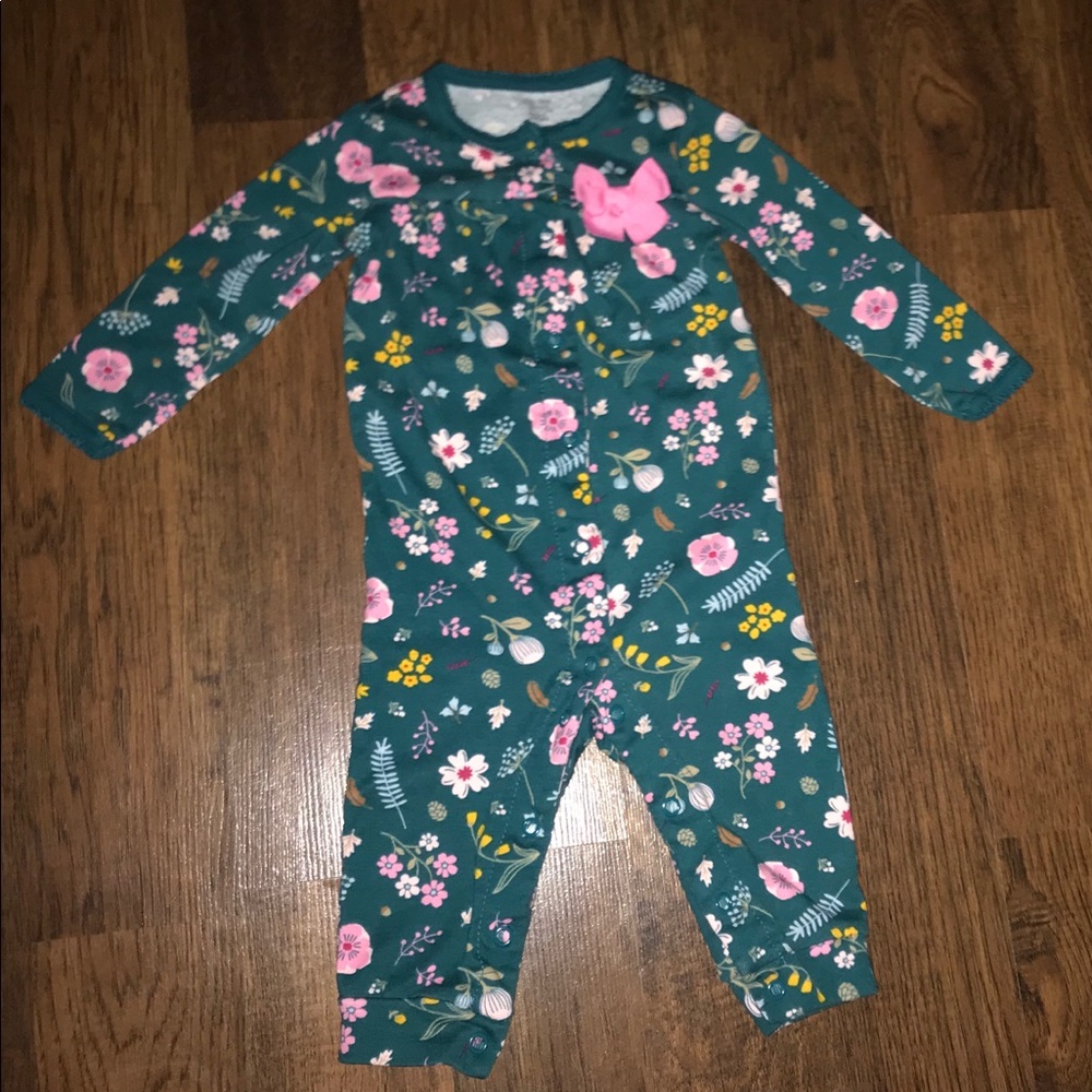Floral onesie pajama for babygirl